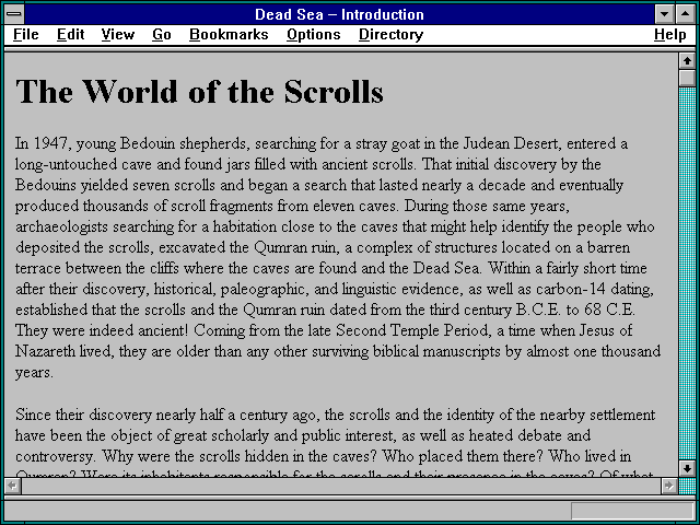 Screenshot of Dead Sea -- Introduction