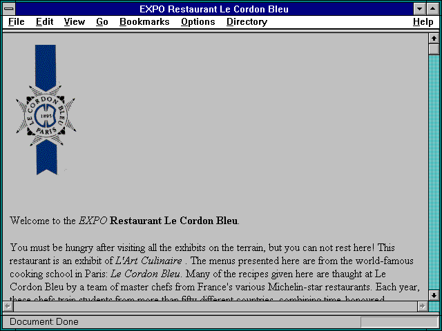Screenshot of EXPO Restaurant Le Cordon Bleu