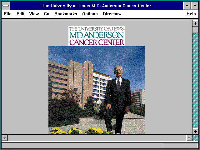 Screenshot of The University of Texas M.D. Anderson Cancer Center