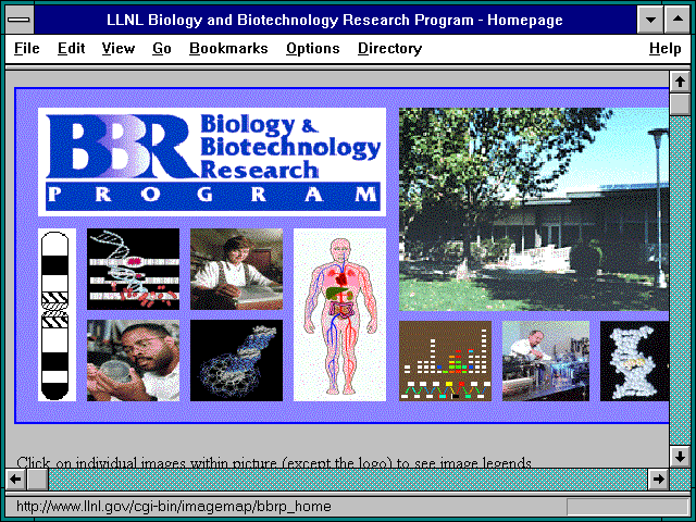 Screenshot of LLNL Biology and Biotechnology Research Program - Homepage