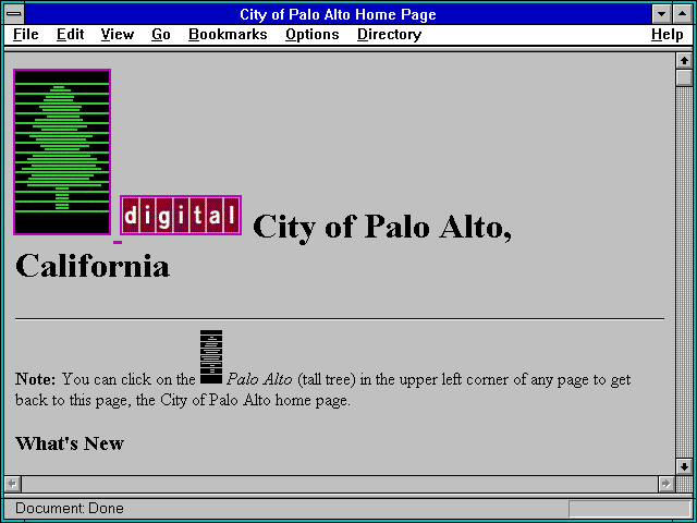 Screenshot of City of Palo Alto Home Page