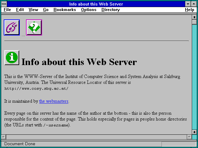 Screenshot of Info about this Web Server