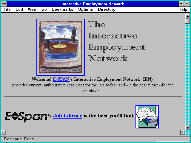 Screenshot of Interactive Employment Network