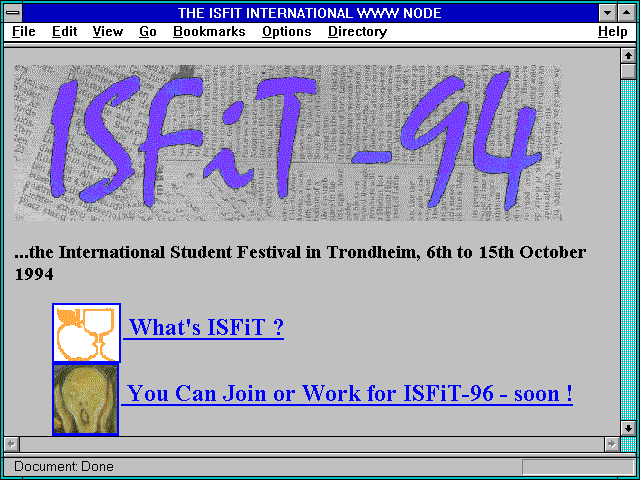 Screenshot of THE ISFIT INTERNATIONAL WWW NODE