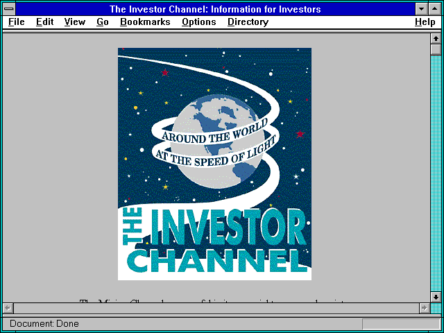 Screenshot of The Investor Channel: stocks finance investment information