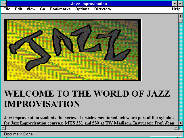 Screenshot of Jazz Improvisation
