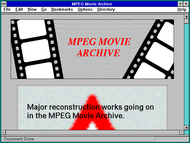 Screenshot of MPEG Movie Archive
