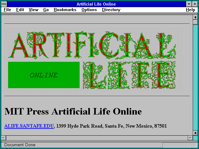 Screenshot of Artificial Life Online