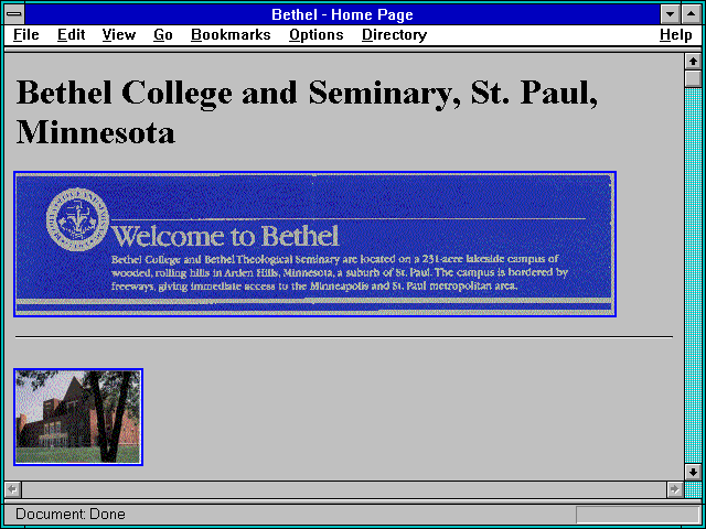 Screenshot of Bilkent University Home Page
