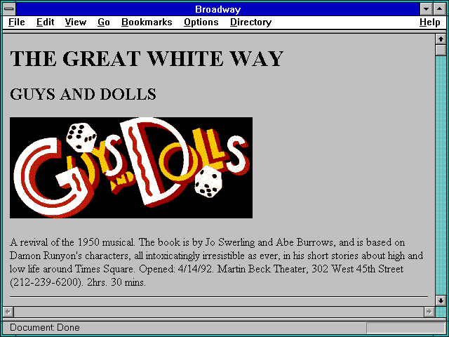 Screenshot of Broadway