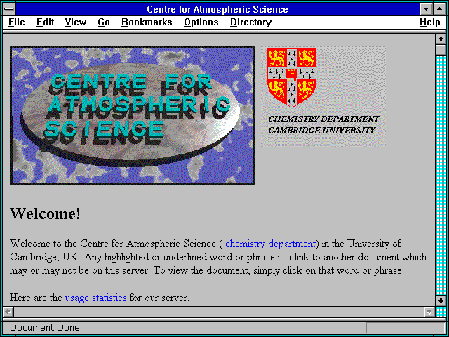 Screenshot of Environmental Information.