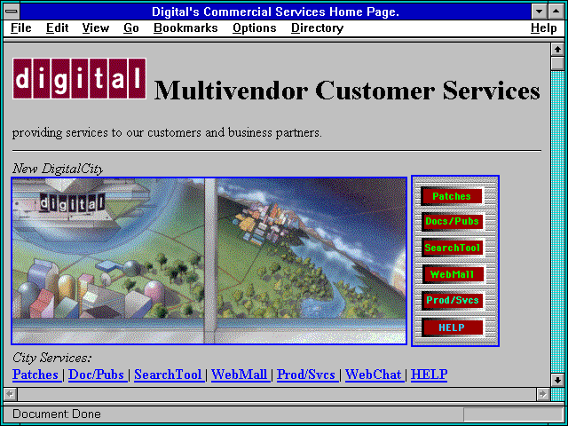 Screenshot of Digital Corporation--Multivendor Customer Internet Services