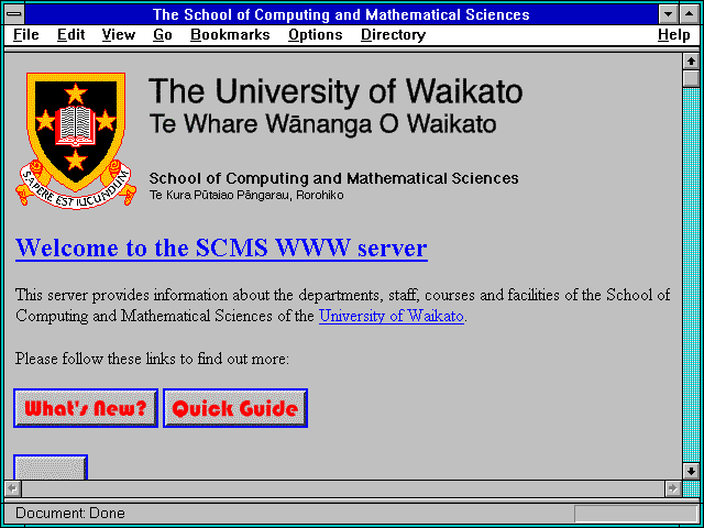 Screenshot of SIRDS on the Internet
