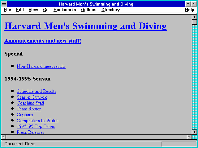 Screenshot of New User's Directory