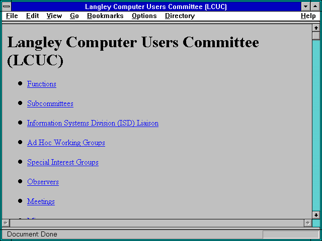 Screenshot of Langley Computer Users Committee (LCUC)