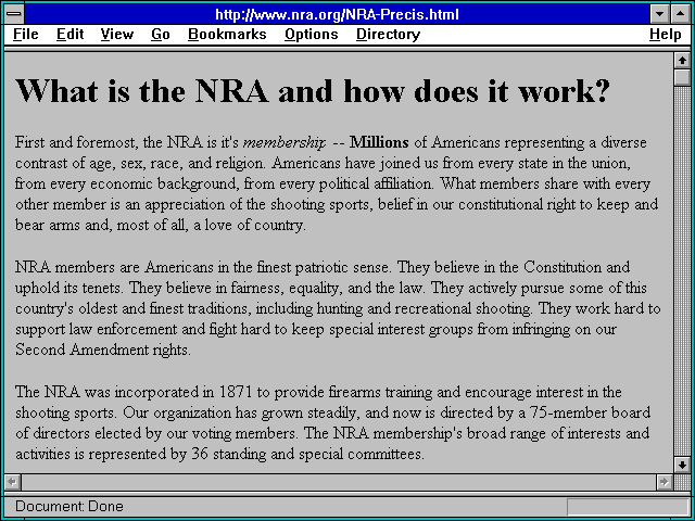 Screenshot of National Rifle Association Women's Affairs