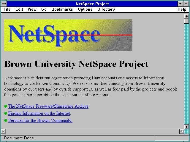 Screenshot of NetSpace Project