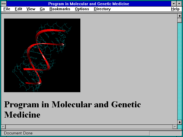 Screenshot of Program in Molecular and Genetic Medicine