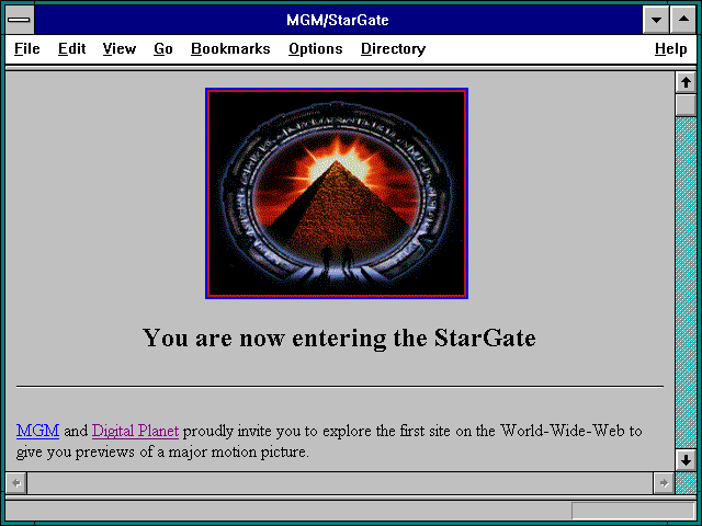 Screenshot of MGM/StarGate