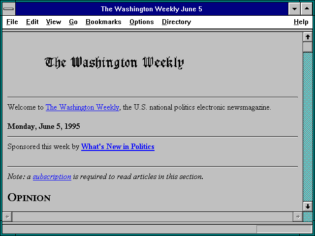 Screenshot of The Washington Weekly June 5