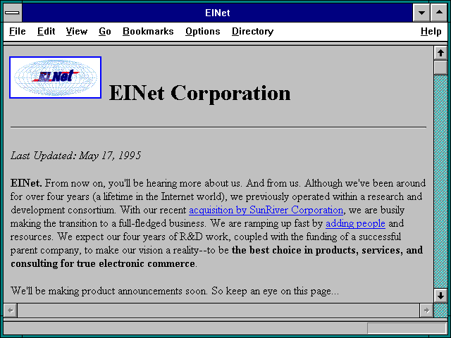 Screenshot of EINet