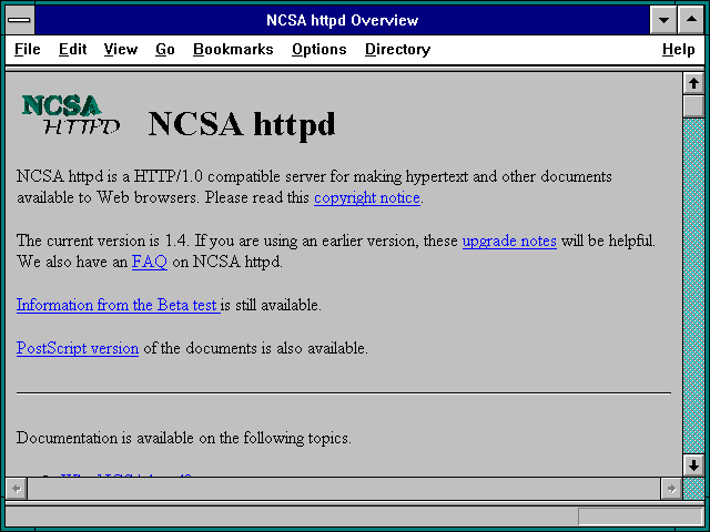Screenshot of Unix Server Software