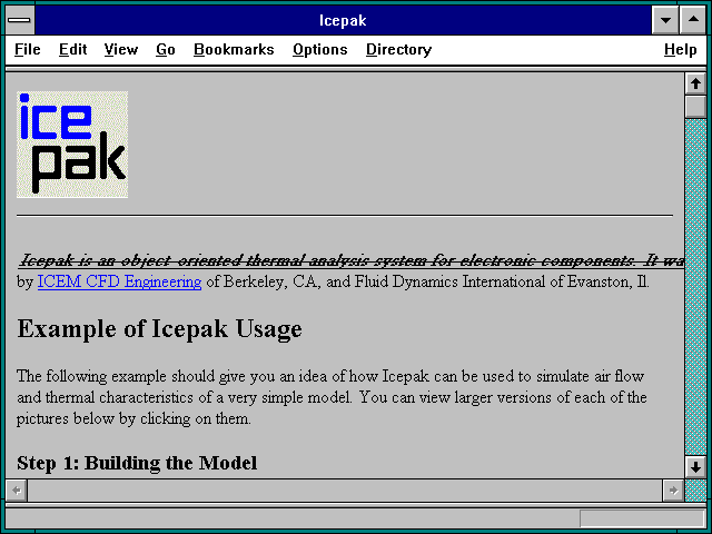 Screenshot of Icepak