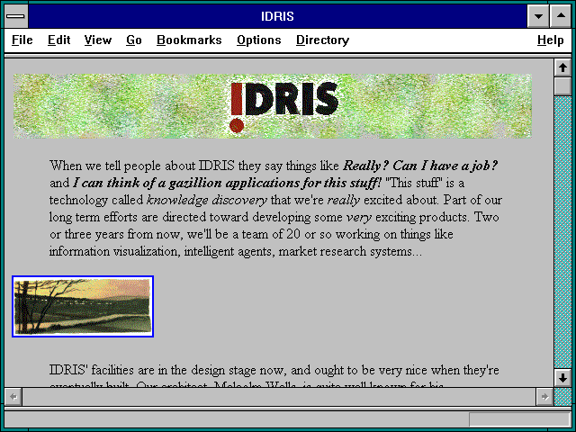 Screenshot of IDRIS