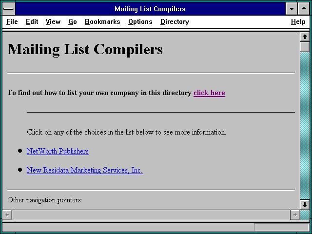 Screenshot of Mailing List Compilers