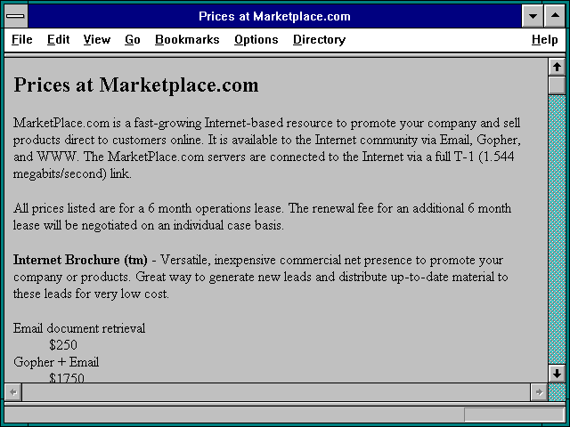 Screenshot of Prices at Marketplace.com