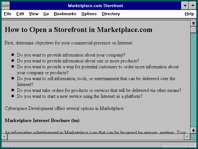 Screenshot of Marketplace.com Storefront