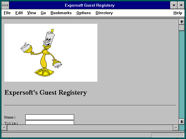 Screenshot of Expersoft Guest Registery