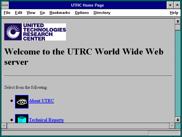 Screenshot of United Technologies Research Center
