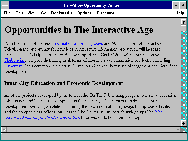 Screenshot of Willow Opportunity Center, The