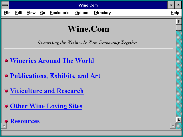 Screenshot of Wine.Com