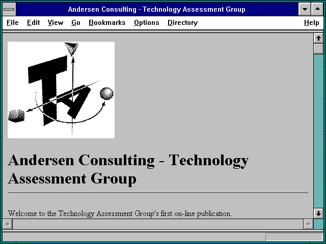 Screenshot of Andersen Consulting - Technology Assessment Group