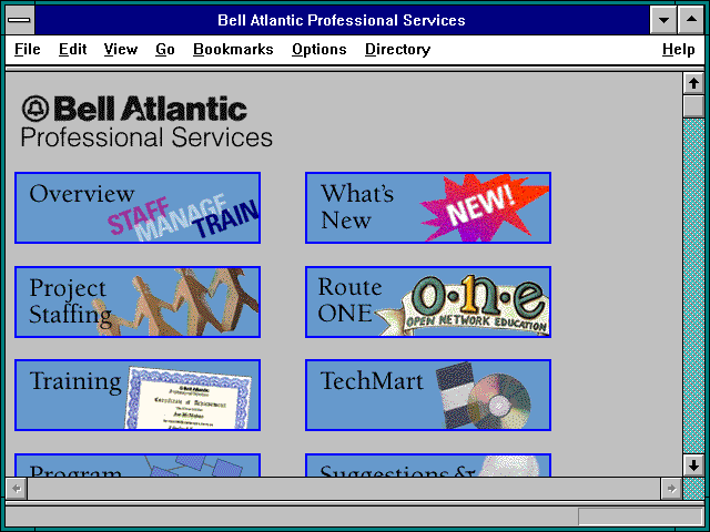 Screenshot of Bell Atlantic - Professional Services