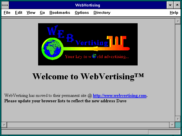 Screenshot of WebVertising