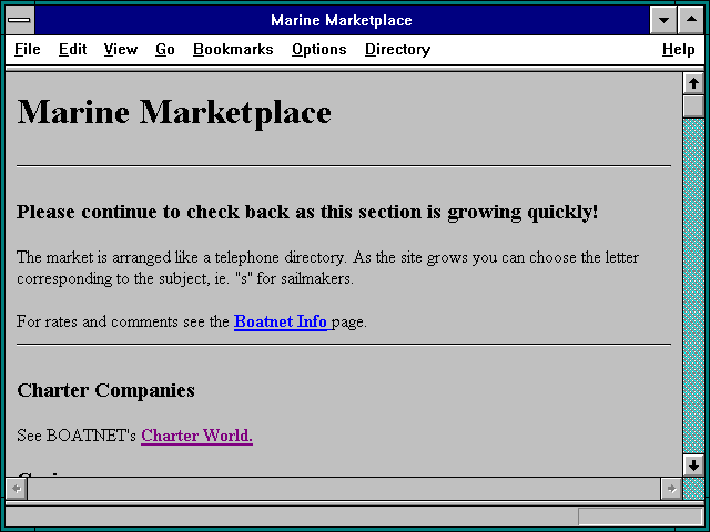 Screenshot of Marine Marketplace