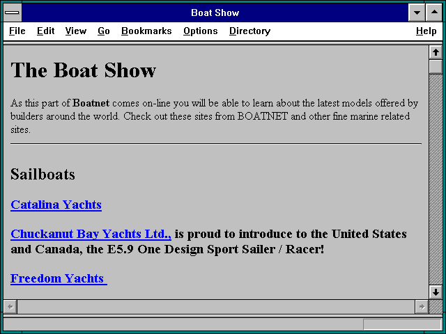 Screenshot of Boat Show