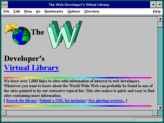 Screenshot of The Web Developer's Virtual Library