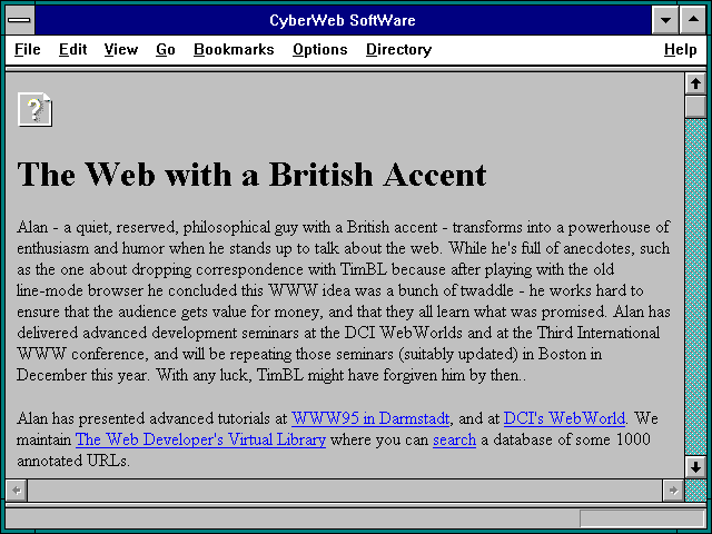 Screenshot of CyberWeb SoftWare