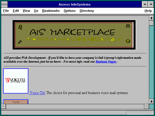 Screenshot of Access InfoSystems
