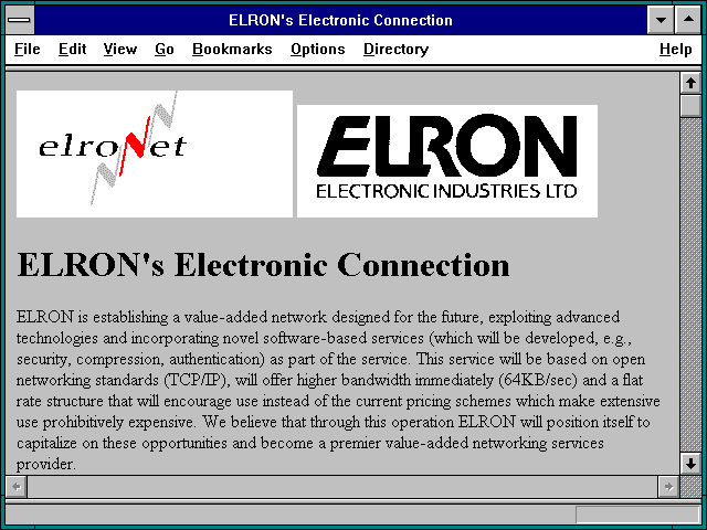 Screenshot of ELRON's Electronic Connection