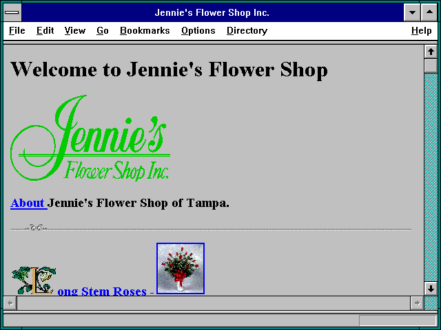 Screenshot of Jennie's Flower Shop Inc.