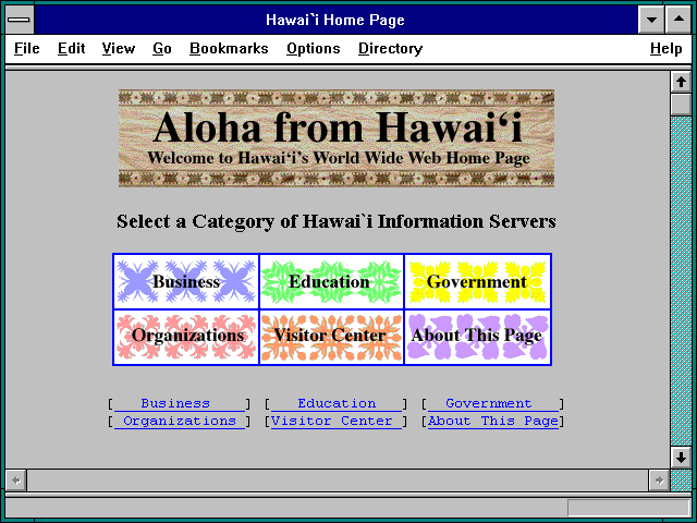 Screenshot of Hawai`i Home Page