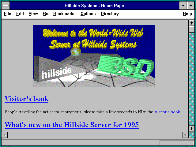 Screenshot of Hillside Systems - Peter Collinson's consulting