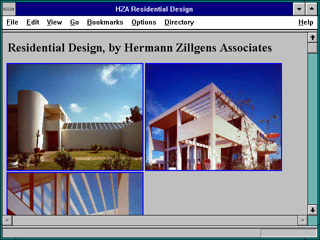 Screenshot of HZA Residential Design