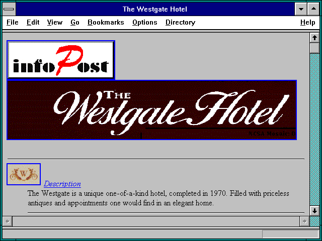 Screenshot of The Westgate Hotel