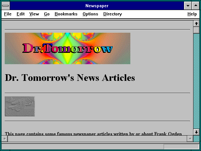 Screenshot of Newspaper